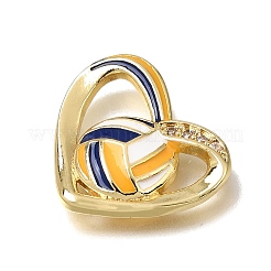 Micro pavé di zirconi chiari in ottone con pendenti smaltati&nbsp;CU-CBAA556-10A