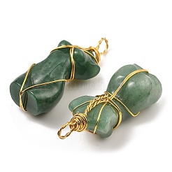 Pendentifs en aventurine vert naturel&nbsp;G-K338-30G-05