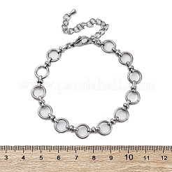 304 Edelstahl-Ringgliederkettenarmbänder für Männer und Frauen&nbsp;BJEW-G725-10P