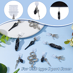 10 Stück 5 Stile Kunststoff-Staubschutzstecker für Handys&nbsp;HJEW-DC00124