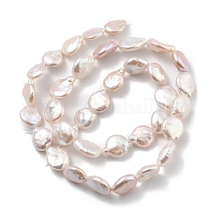 Fili di perle di perline keshi barocche naturali&nbsp;PEAR-P064-18A-01A