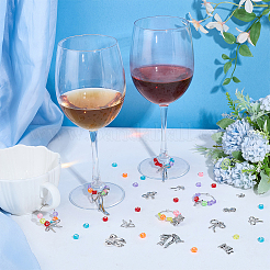 DIY Schleife Weinglas Charms Markierung kis&nbsp;DIY-PH0033-53