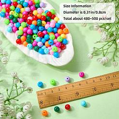 140 g de perles acryliques opaques&nbsp;OACR-SZ0001-58