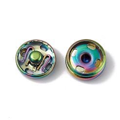 Boutons-pression en acier inoxydable avec placage ionique (IP) 202&nbsp;BUTT-I017-01A-MC