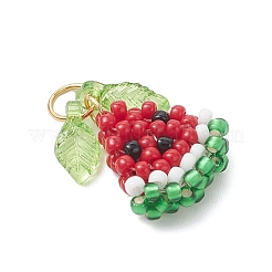 Dreieckige Wassermelonenanhänger aus Glasperlen&nbsp;PALLOY-MZ01017