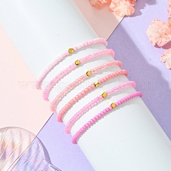 Ensembles de bracelets extensibles en perles de verre&nbsp;BJEW-MZ00102-01