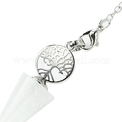 Natürliche Quarzkristall Kegel Wünschelrute Pendel große Anhänger&nbsp;G-C114-02P-21