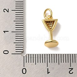Messing Micro Pave kubische Anhänger&nbsp;KK-U027-07G-03