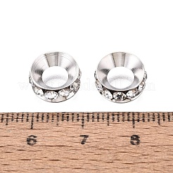 Perles spatiales rondelles en strass en laiton&nbsp;RB-N054-01S