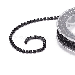 Chaînes de strass en laiton jet strass&nbsp;CHC-FS0001-03A