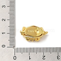 925 fermoir boîte en argent sterling pavé de zirconiums cubiques transparents&nbsp;STER-M114-10G