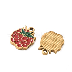 Anhänger aus emailliertem Edelstahl 304 mit Fruchtmotiven&nbsp;SA-CBA49D2-11G-15