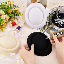 3 Stück 3 Farben Polyester Oval Pillbox Stewardess Fascinator Hutbasis für Modewaren&nbsp;AJEW-FG0002-75