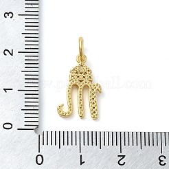Colgante micropavé cubic zirconia de latón&nbsp;KK-M273-01G-M