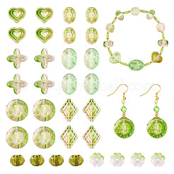96 Stück 8 Stile zweifarbige transparente Acrylperlen&nbsp;MACR-TA0002-12