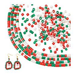 4 brin de perles de verre artisanales sur le thème de Noël&nbsp;LAMP-PH0001-35A