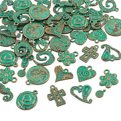 52 pièces 13 styles pendentifs en alliage de style tibétain&nbsp;FIND-TA0010-81