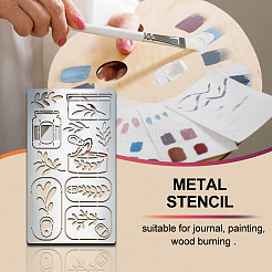 Retro-Schablonen für Metallstanzformen aus Edelstahl&nbsp;DIY-WH0242-276