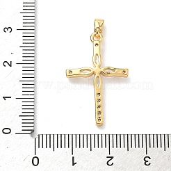 Pendentifs avec zircon cubiques à micro-pavés en laiton&nbsp;KK-A281-26E-G