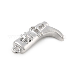 Pendenti in zirconi cubici trasparenti in micro pavè di ottone&nbsp;KK-D283-34P-01