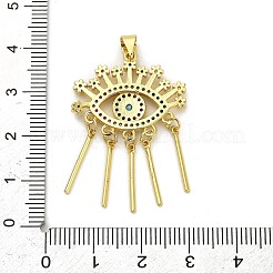Pendentifs avec zircon cubiques à micro-pavés en laiton&nbsp;KK-S503-04G