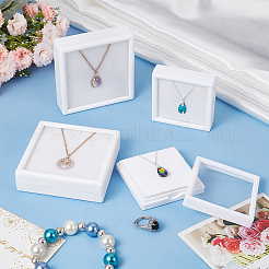 6 Stück 2 Arten quadratische Aufbewahrungsboxen aus Kunststoff für lose Diamanten&nbsp;CON-BC0007-16