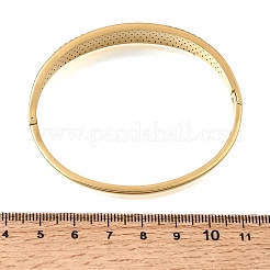 Brazaletes articulados de acero inoxidable 304 con cristales de imitación de diamantes para mujer.&nbsp;SA-CBAF851-02G