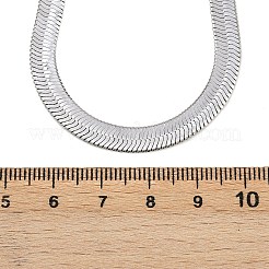Collares de cadena de serpiente plana de acero inoxidable 201 de 6 mm para mujeres y hombres.&nbsp;NJEW-Z089-02P