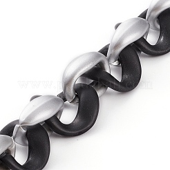 Catene a maglie in plastica ccb verniciate a spruzzo fatte a mano&nbsp;AJEW-JB00872-01