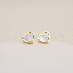 Set di collane con ciondolo a forma di cuore in acciaio inossidabile 304 e acrilico e orecchini a bottone&nbsp;FS-WG86334-03
