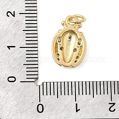 Messing micro pave klare zirkonia anhänger&nbsp;KK-H267-077G-02