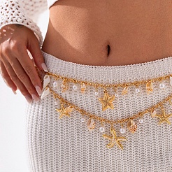 Cadenas de cintura con borlas de estrellas de mar&nbsp;WG83327-01