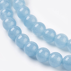 Natürliche weiße Jade perlen Stränge&nbsp;G-G051-R1-4mm