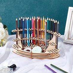 Abnehmbare Holzständer für Zeichenstifte&nbsp;DIY-WH0488-60
