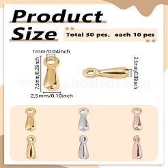 30 Stück 3 Farben Ionenbeschichtung (IP) 304 Edelstahl Charms&nbsp;STAS-LP0003-44