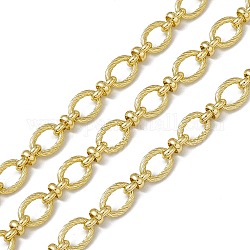 Brass Oval & Knot Link Chains, with Spool, Soldered, Long-Lasting Plated, Cadmium Free & Nickel Free & Lead Free, Real 18K Gold Plated, 11x8x1.6mm, 9.5x5mm