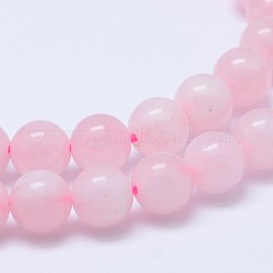 Madagascar naturel rose de perles de quartz Strads, grade AB, ronde, 6mm, Trou: 0.8mm, environ 60~63 / pcs brins, 15~16 pouce