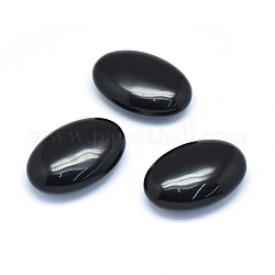 Piedras de palma de masaje curativo de obsidiana natural, piedra de preocupación de bolsillo, para la terapia de alivio del estrés por ansiedad, oval, 60x40x20~21mm