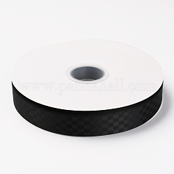 Полиэфирные ленты, Сетка, для упаковки подарка DIY, чёрные, 1 дюйм (26 мм), около 100 ярд / рулон (91.44 м / рулон)