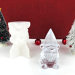 Stampi per candele in silicone alimentare fai da te per Natale e Babbo Natale, per la realizzazione di candele profumate, bianco, 107x75x75mm