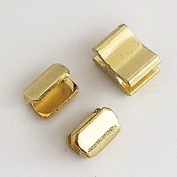 Topes superiores de cremallera de latón, accesorios de cremallera de repuesto, la luz de oro, 8x5x5mm, diámetro interior: 2.5 mm, 6x5x4.5 mm, de diámetro: 2.5 mm, 2 pcs, 3 PC / sistema
