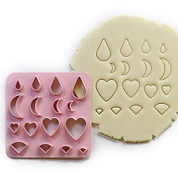 ABS-Kunststoff-Plastilin-Werkzeuge, Tonschneider, Modellierungswerkzeuge, rosa, Herz, 10x10 cm