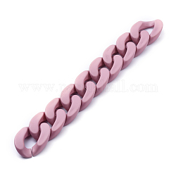 Непрозрачные акриловые цепи для бордюров ручной работы, витая цепь, розово-коричневый, ссылка: 30x21x6 mm, около 39.37 дюйма (1 м) на прядь