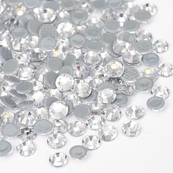 Glass Hotfix Rhinestone, Grade AA, Flat Back & Faceted, Half Round, Crystal, SS16, 3.8~4.0mm, about 1440pcs/bag
