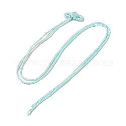 Nylon-Glücksknotenschnur-Amulett-Yuki-Anhängerdekorationen, für Glücksbringer-Knoten, blassem Türkis, 392~400 mm