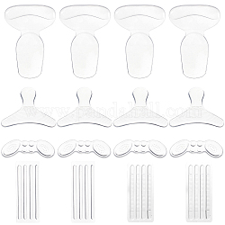 Ahademaker 6 пара силиконовых накладок на пятки, с 4 листом силикона невидимые полосы захвата пятки, клейкие подушечки для пятки, противоизносные наклейки на пятку для ног, разнообразные, прозрачные