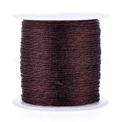 ポリエステル編組メタリック糸  DIYの編みこみのブレスレット作りと刺繡のために  暗赤色  0.4mm  6プライ  約54.68ヤード（50m）/ロール