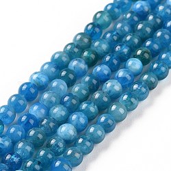 Chapelets de perles en apatite naturelle, ronde, 4~4.6mm, Trou: 1mm, Environ 93 pcs/chapelet, 6.10'' (15.5 cm)