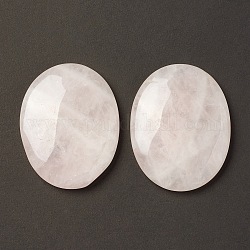 Натуральный камень из розового кварца для лечения беспокойства, овальный камень большого пальца, 45x34~35x7~8.5 мм