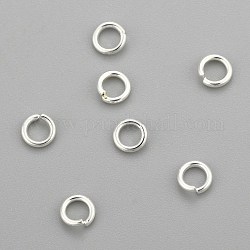 304 anelli di salto in acciaio inox, anelli di salto aperti, argento, 20 gauge, 4x0.8mm, diametro interno: 2.4mm